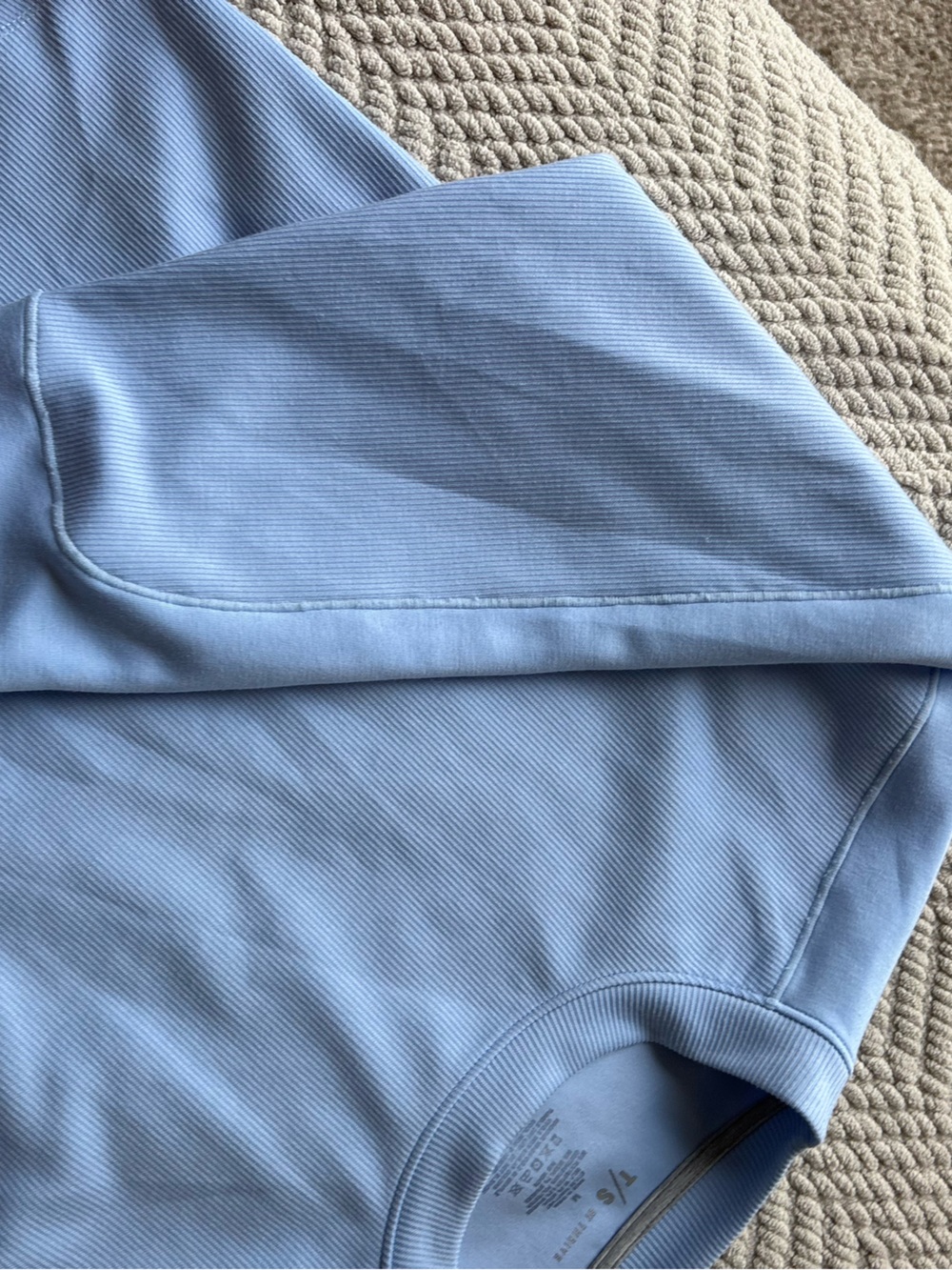 Thrive Light Blue Long Sleeve Ribbed Tee - Picture 2 of 3